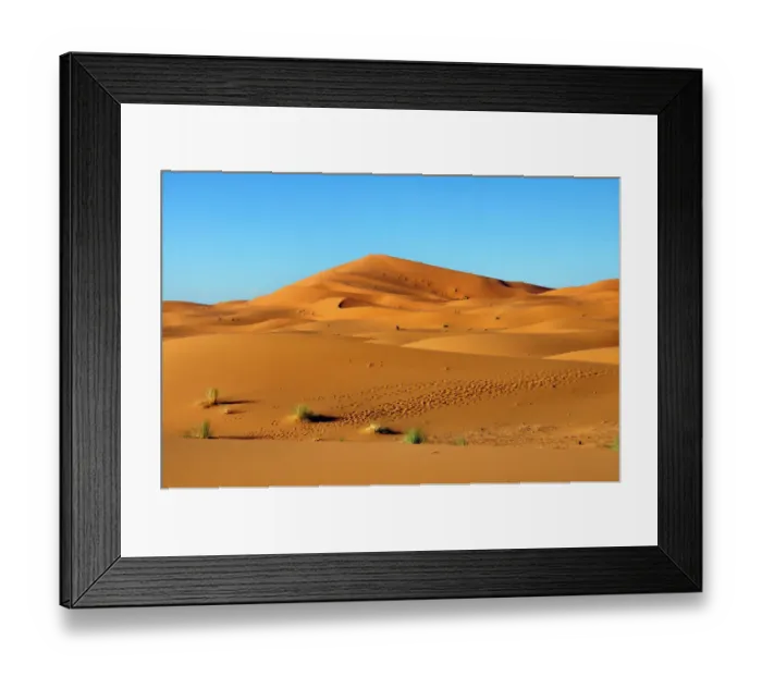 Framed Print : Sand dunes, Erg Chebbi, Morocco, Africa Framed Print : Sand dunes, Erg Chebbi, Morocco, Africa