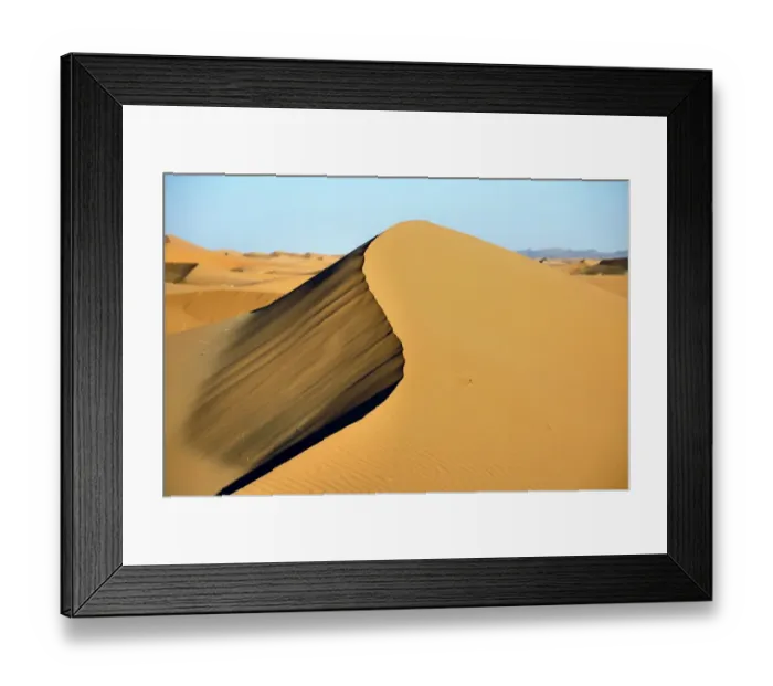 Framed Print : Sand dunes, Erg Chebbi, Morocco, Africa