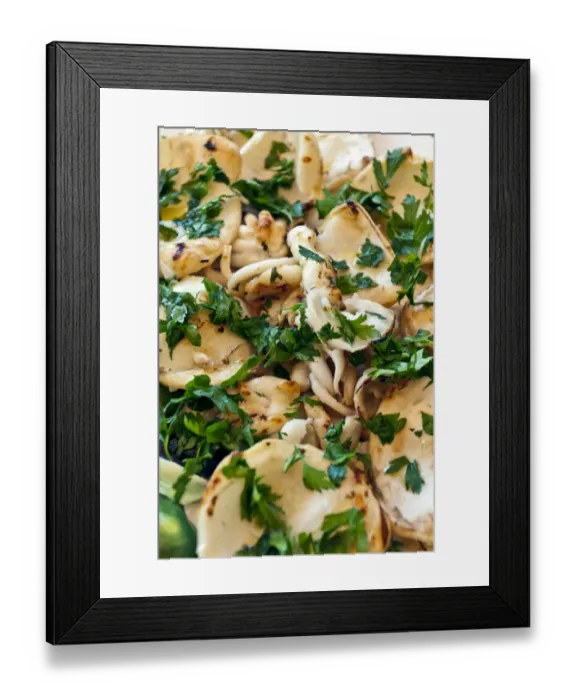 Framed Print : Roasted cuttlefish seafood salad, Naples, Campania, Italy, Europe