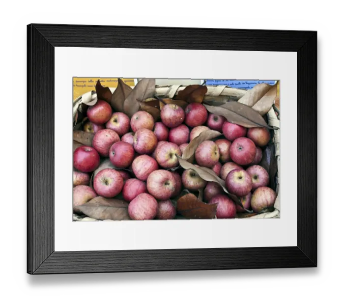 Framed Print : Annurca, local type of apple, in a basket, Naples, Campania, Italy, Europe Framed Print : Annurca, local type of apple, in a basket, Naples, Campania, Italy, Europe