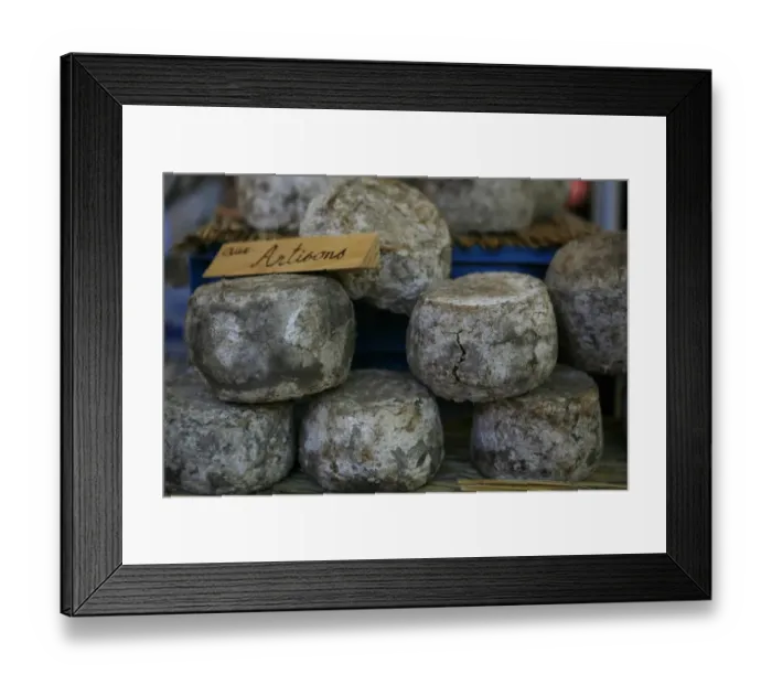 Framed Print : Cheese, market in Pont-Saint-Esprit, France, Europe Framed Print : Cheese, market in Pont-Saint-Esprit, France, Europe