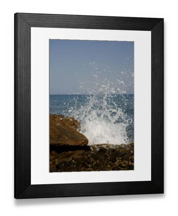 Framed Print : Sea spray, Mediterranean coast in Sitges, Parc National del Garraf, Costa Dorado, Spain, Europe Framed Print : Sea spray, Mediterranean coast in Sitges, Parc National del Garraf, Costa Dorado, Spain, Europe