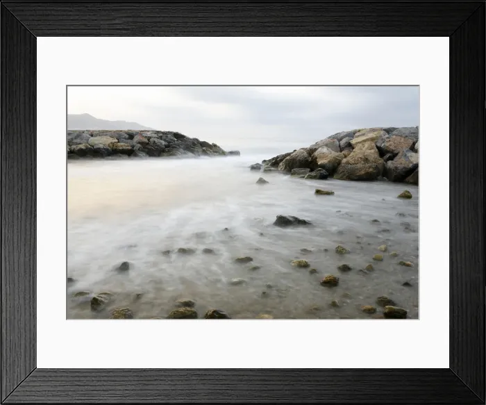Framed Print : Mediterranean coast in Sitges, Parc National del Garraf, Costa Dorado, Spain, Europe Framed Print : Mediterranean coast in Sitges, Parc National del Garraf, Costa Dorado, Spain, Europe