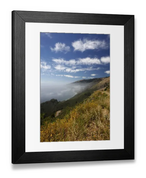 Framed Print : Fleecy clouds at the Pacific coast, California, USA Framed Print : Fleecy clouds at the Pacific coast, California, USA
