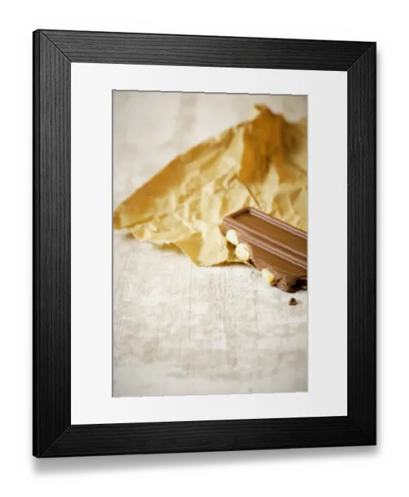 Framed Print : Chocolate on paper Framed Print : Chocolate on paper