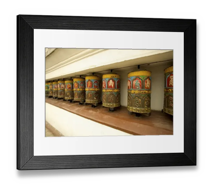 Framed Print : Buddhist prayer wheels on the exterior wall of the Swayambhunath Stupa Temple, also called Monkey Temple, Kathmandu, Nepal, Asia Framed Print : Buddhist prayer wheels on the exterior wall of the Swayambhunath Stupa Temple, also called Monkey Temple, Kathmandu, Nepal, Asia