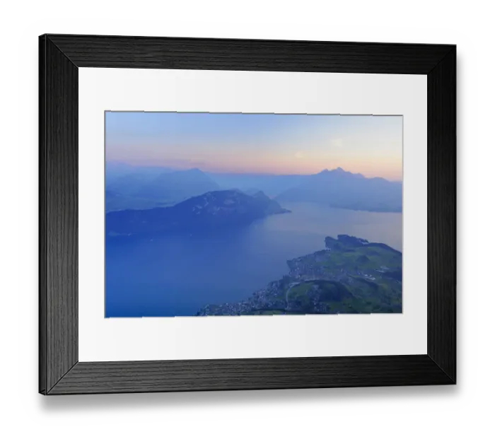 Framed Print : Lake Lucerne with the village of Weggis, in the distance, Pilatus Mountain, Lucerne, Switzerland, Europe Framed Print : Lake Lucerne with the village of Weggis, in the distance, Pilatus Mountain, Lucerne, Switzerland, Europe