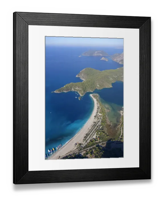 Framed Print : Aerial view, Oeluedeniz Bay near Fethiye, Turkish Aegean, Turkey, Asia Framed Print : Aerial view, Oeluedeniz Bay near Fethiye, Turkish Aegean, Turkey, Asia