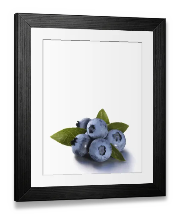 Framed Print : Blueberries with leaves Framed Print : Blueberries with leaves