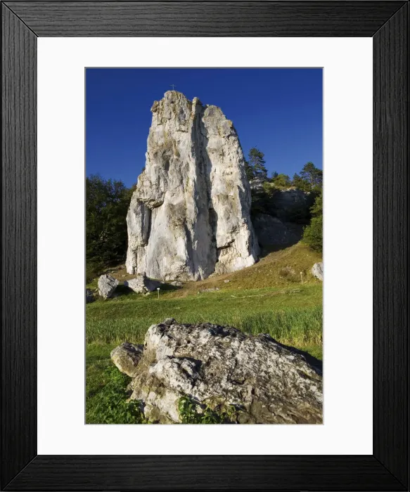 Framed Print : Climbers paradise and nature adventure Burgsteinfelsen, rock formation, Altmuehltal, near Dollnstein, Bavaria, Germany, Europe Framed Print : Climbers paradise and nature adventure Burgsteinfelsen, rock formation, Altmuehltal, near Dollnstein, Bavaria, Germany, Europe