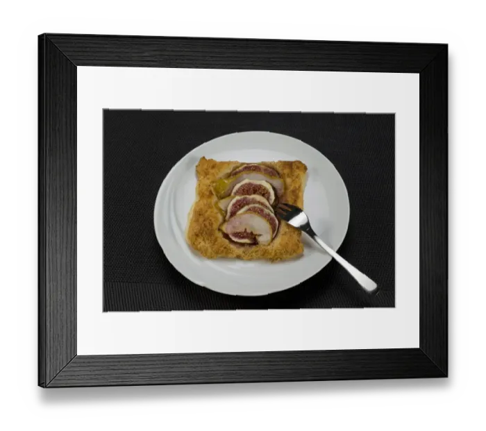 Framed Print : Puff pastry tartlet with pears and figs Framed Print : Puff pastry tartlet with pears and figs