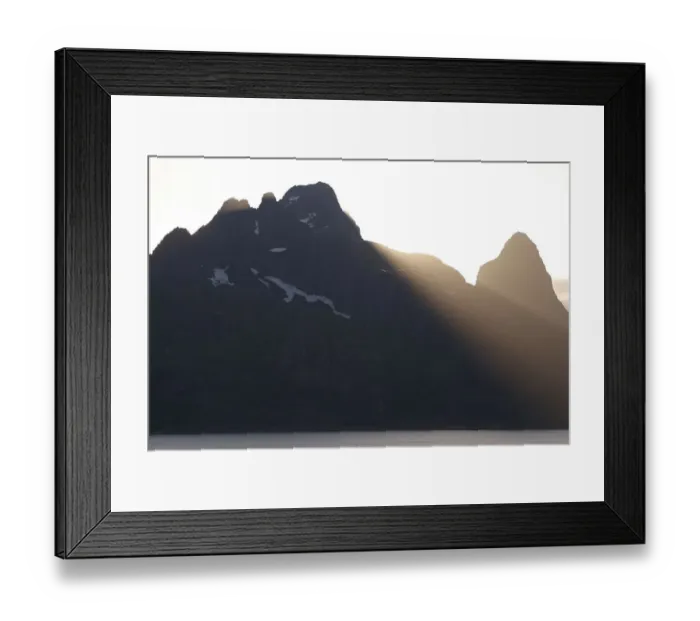 Framed Print : Mountain panorama in Raftsund, Lofoten, Norway, Scandinavia, Europe