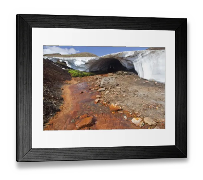Framed Print : Hot red stream in a volcanic landscape, Eyjafjallajoekull, Iceland, Europe Framed Print : Hot red stream in a volcanic landscape, Eyjafjallajoekull, Iceland, Europe