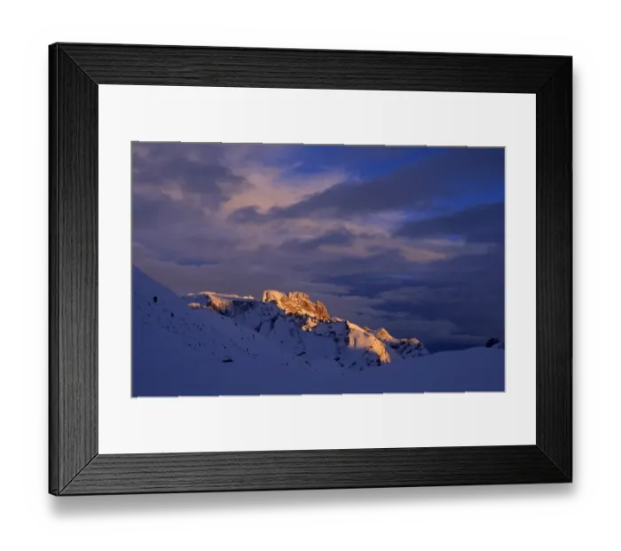 Framed Print : Wintry sunset on Mt Kleine Gaisl, 2859m, Fanes-Sennes-Prags Nature Park, Dolomites, Italy, Europe Framed Print : Wintry sunset on Mt Kleine Gaisl, 2859m, Fanes-Sennes-Prags Nature Park, Dolomites, Italy, Europe