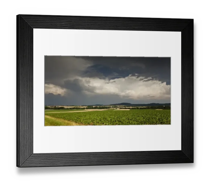 Framed Print : Thick storm clouds gathering over a farming area, Bavaria, Germany, Europe Framed Print : Thick storm clouds gathering over a farming area, Bavaria, Germany, Europe