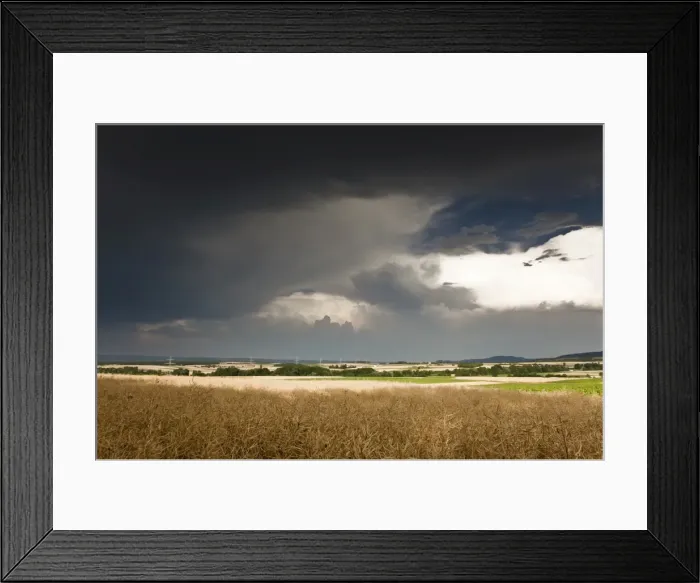 Framed Print : Thick storm clouds gathering over a farming area, Bavaria, Germany, Europe Framed Print : Thick storm clouds gathering over a farming area, Bavaria, Germany, Europe
