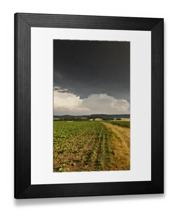 Framed Print : Thick storm clouds gathering over a farming area, Bavaria, Germany, Europe Framed Print : Thick storm clouds gathering over a farming area, Bavaria, Germany, Europe