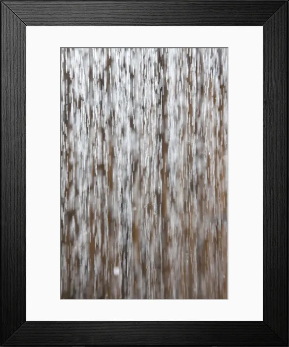Framed Print : Dropping water, water drops, in front of bamboo Framed Print : Dropping water, water drops, in front of bamboo