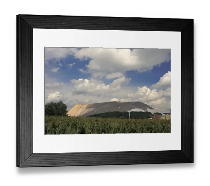 Framed Print : Potash slag heap near Fulda, Neuhof, Hesse, Germany, Europe Framed Print : Potash slag heap near Fulda, Neuhof, Hesse, Germany, Europe