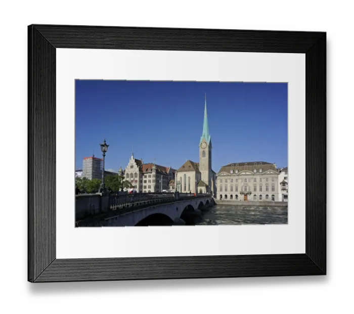 Framed Print : Limmatquai in the town centre, Zurich, Switzerland, Europe Framed Print : Limmatquai in the town centre, Zurich, Switzerland, Europe