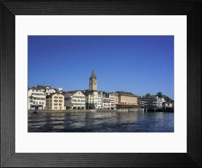 Framed Print : Limmatquai in the town centre, Zurich, Switzerland, Europe Framed Print : Limmatquai in the town centre, Zurich, Switzerland, Europe