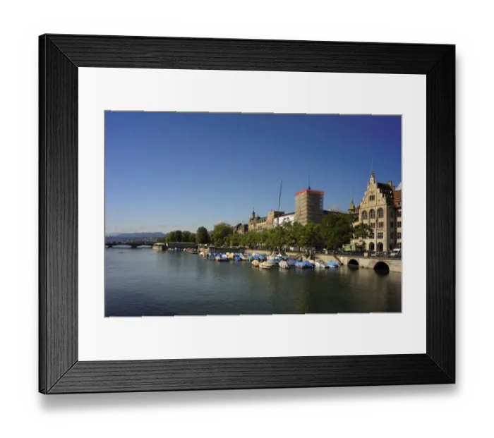 Framed Print : Limmatquai, Zurich, Switzerland, Europe Framed Print : Limmatquai, Zurich, Switzerland, Europe