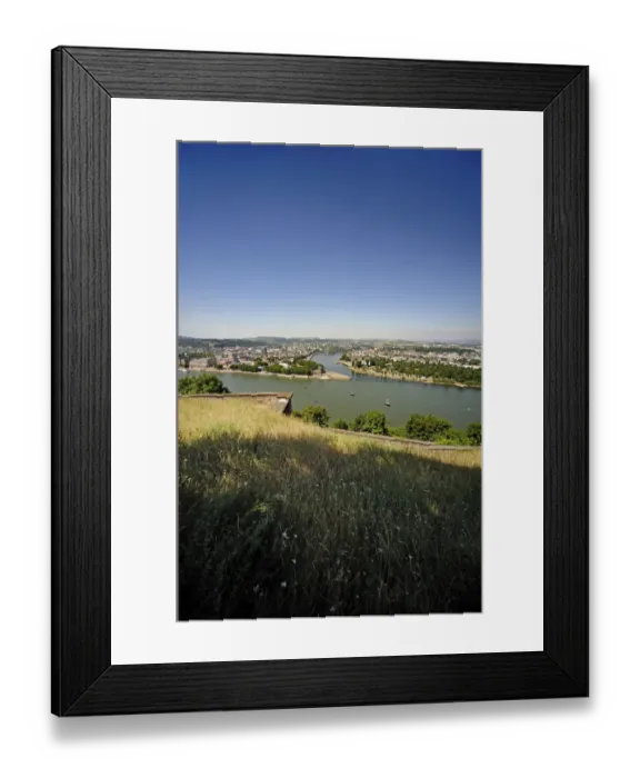 Framed Print : View from Ehrenbreitstein Fortress, Koblenz, Rhineland-Palatinate, Germany, Europe