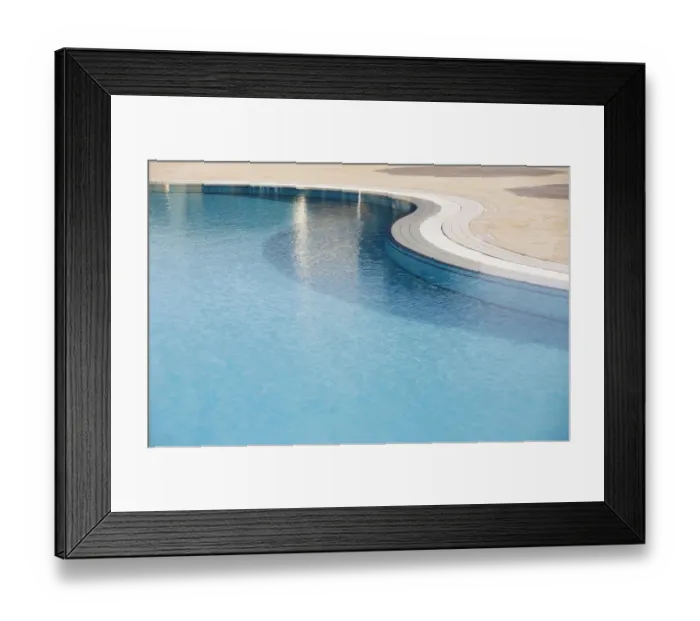 Framed Print : Rippled water surface in a swimming pool, detail, blue with steps below the surface Framed Print : Rippled water surface in a swimming pool, detail, blue with steps below the surface