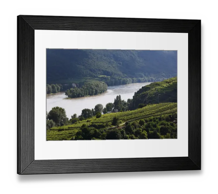 Framed Print : Danube river near Mautern, Hundsheim village, Wachau valley, Waldviertel region, Lower Austria, Austria, Europe Framed Print : Danube river near Mautern, Hundsheim village, Wachau valley, Waldviertel region, Lower Austria, Austria, Europe