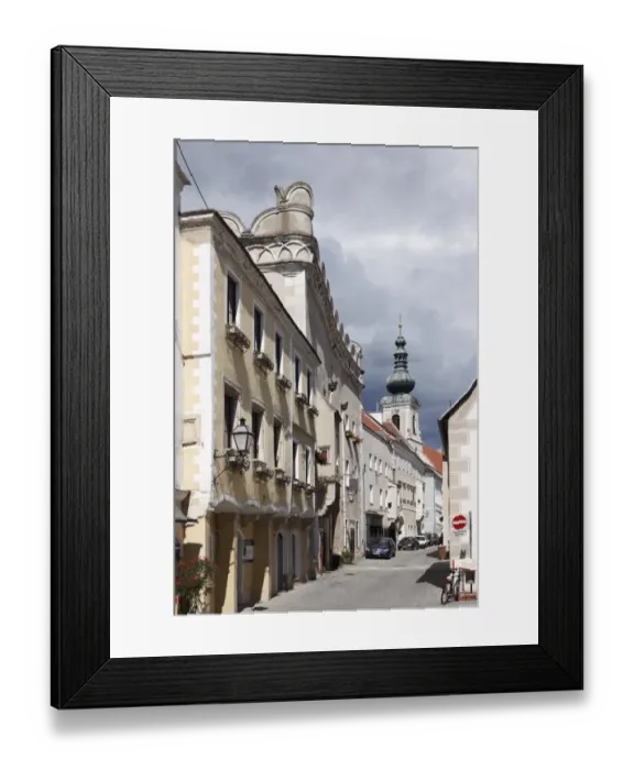 Framed Print : Steiner Landstrasse street, Stein, Wachau valley, Waldviertel region, Lower Austria, Austria, Europe Framed Print : Steiner Landstrasse street, Stein, Wachau valley, Waldviertel region, Lower Austria, Austria, Europe