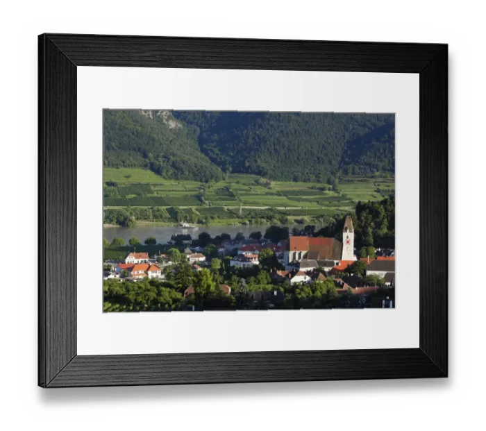 Framed Print : Spitz with parish church and the Danube, Wachau, Waldviertel, Lower Austria, Austria, Europe Framed Print : Spitz with parish church and the Danube, Wachau, Waldviertel, Lower Austria, Austria, Europe