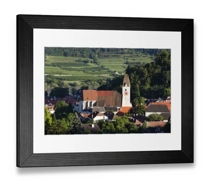 Framed Print : Spitz with parish church and the Danube, Wachau, Waldviertel, Lower Austria, Austria, Europe Framed Print : Spitz with parish church and the Danube, Wachau, Waldviertel, Lower Austria, Austria, Europe