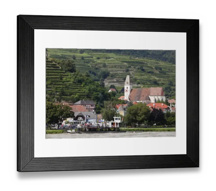 Framed Print : Ferry on the Danube, Spitz, Wachau, Waldviertel, Lower Austria, Austria, Europe