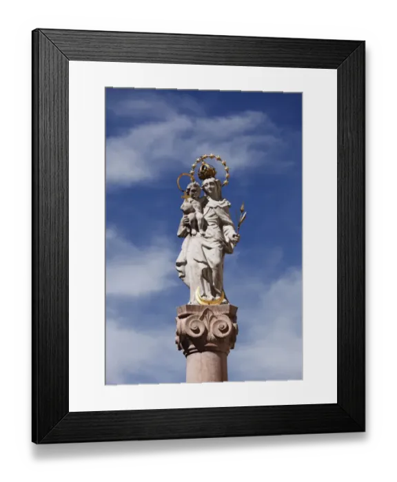 Framed Print : Marian Column on Untermarkt, Lower Market square, Murnau, Upper Bavaria, Bavaria, Germany, Europe Framed Print : Marian Column on Untermarkt, Lower Market square, Murnau, Upper Bavaria, Bavaria, Germany, Europe