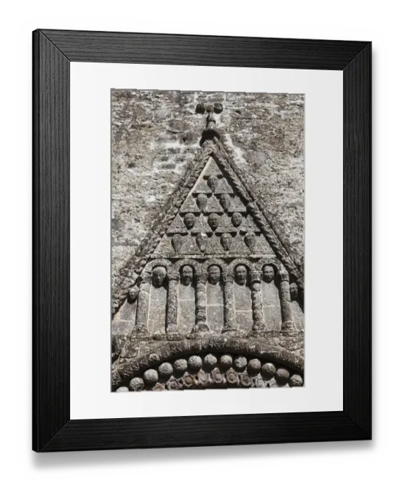 Framed Print : Triangular pediment on a portal, Cathedral of St. Brendan, Cathedral of Clonfert, County Galway, Connacht province, Republic of Ireland, Europe Framed Print : Triangular pediment on a portal, Cathedral of St. Brendan, Cathedral of Clonfert, County Galway, Connacht province, Republic of Ireland, Europe