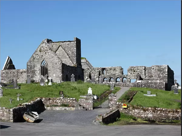 Burrishoole Abbey near Newport, County Mayo, Connacht, Republic of Ireland, Europe