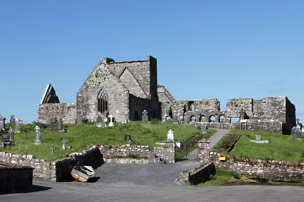 Burrishoole Abbey near Newport, County Mayo, Connacht, Republic of Ireland, Europe