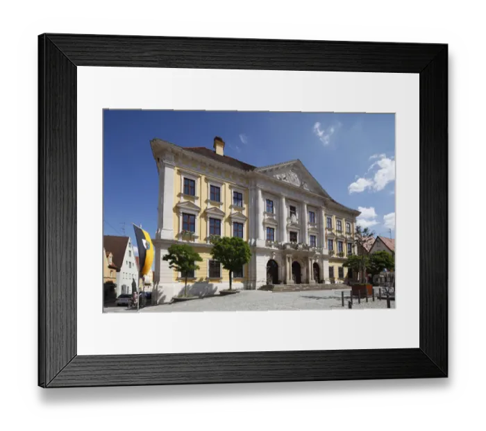 Framed Print : City hall in Lauingen, Donauried region, Swabia, Bavaria, Germany, Europe Framed Print : City hall in Lauingen, Donauried region, Swabia, Bavaria, Germany, Europe