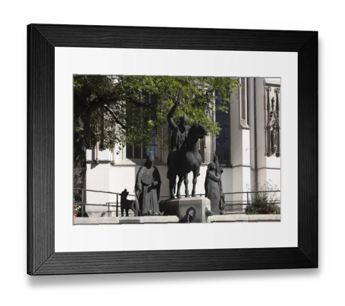 Framed Print : Monument in front of the cathedral, Afra of Augsburg, Bishop Simpert and Bishop Ulrich, Augsburg, Schwaben, Bavaria, Germany, Europe Framed Print : Monument in front of the cathedral, Afra of Augsburg, Bishop Simpert and Bishop Ulrich, Augsburg, Schwaben, Bavaria, Germany, Europe