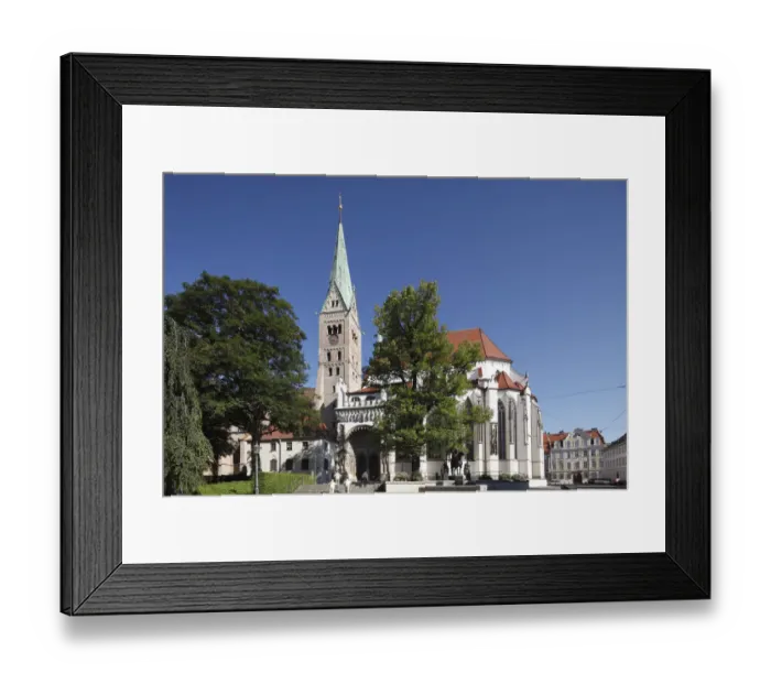 Framed Print : Cathedral, Augsburg, Schwaben, Bavaria, Germany, Europe
