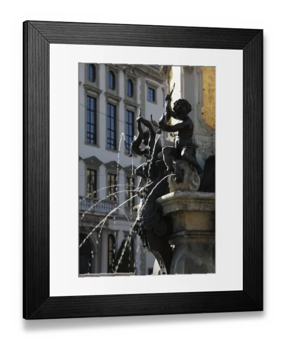 Framed Print : Detail of the Augustusbrunnen fountain on the town hall square, Augsburg, Schwaben, Bavaria, Germany, Europe Framed Print : Detail of the Augustusbrunnen fountain on the town hall square, Augsburg, Schwaben, Bavaria, Germany, Europe
