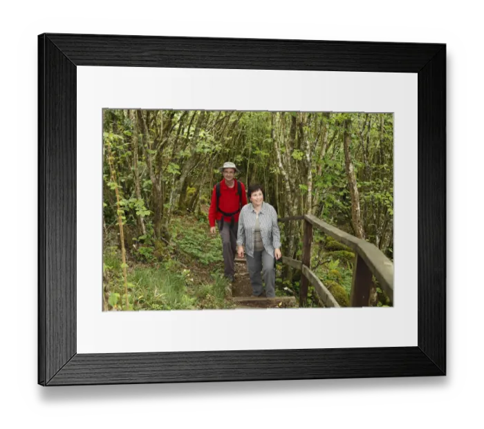 Framed Print : Hikers on forest track, Burren National Park, County Clare, Ireland, Europe Framed Print : Hikers on forest track, Burren National Park, County Clare, Ireland, Europe