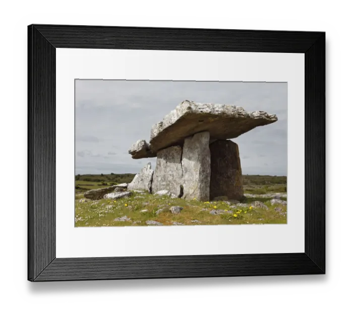Framed Print : Poulnabrone dolmen, Burren, County Clare, Ireland, Europe Framed Print : Poulnabrone dolmen, Burren, County Clare, Ireland, Europe