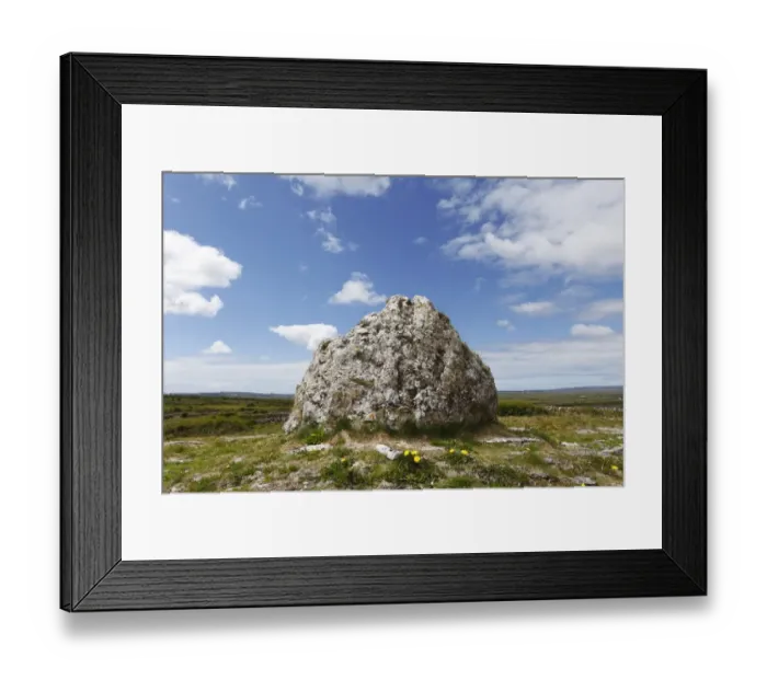 Framed Print : Boulder, Burren, County Clare, Ireland, Europe Framed Print : Boulder, Burren, County Clare, Ireland, Europe