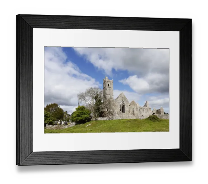 Framed Print : Quin Abbey, Quin Friary, County Clare, Ireland, Europe Framed Print : Quin Abbey, Quin Friary, County Clare, Ireland, Europe