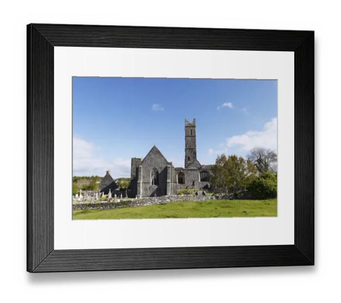 Framed Print : Quin Abbey, Quin Friary, County Clare, Ireland, Europe Framed Print : Quin Abbey, Quin Friary, County Clare, Ireland, Europe