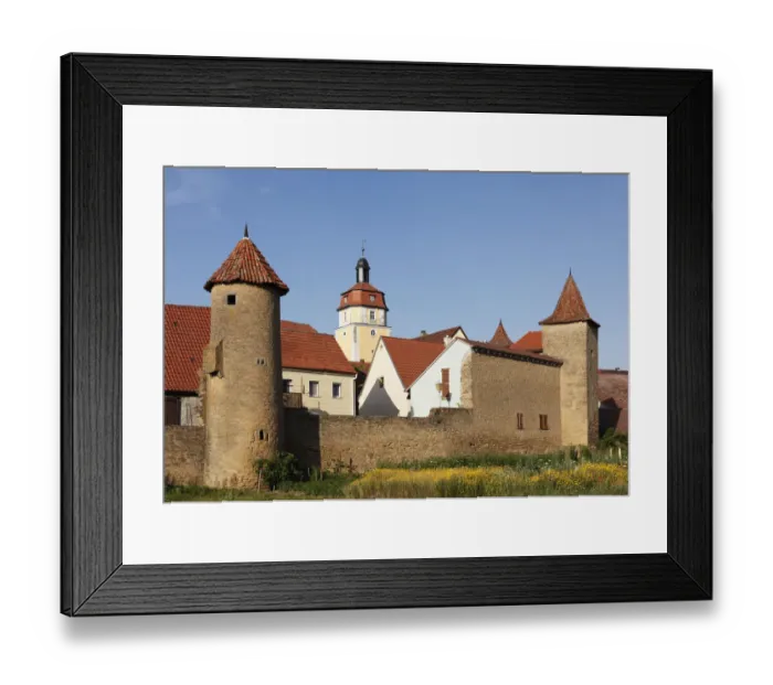 Framed Print : City wall of Mainbernheim, Mainfranken, Lower Franconia, Franconia, Bavaria, Germany, Europe Framed Print : City wall of Mainbernheim, Mainfranken, Lower Franconia, Franconia, Bavaria, Germany, Europe