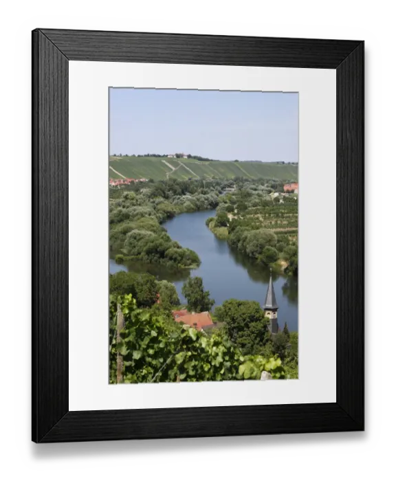 Framed Print : Old Main River with the towns of Koehler, Escherndorf and Nordheim am Main, Mainschleife, loop in the Main River, Mainfranken, Lower Franconia, Franconia, Bavaria, Germany, Europe Framed Print : Old Main River with the towns of Koehler, Escherndorf and Nordheim am Main, Mainschleife, loop in the Main River, Mainfranken, Lower Franconia, Franconia, Bavaria, Germany, Europe