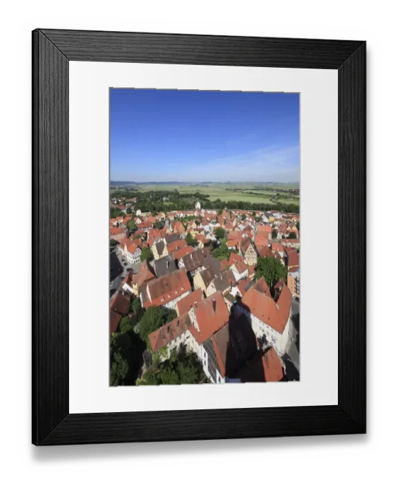 Framed Print : View from the tower of the Daniel or St. -Georgs-Kirche church to the west, Noerdlingen, Swabia, Bavaria, Germany, Europe Framed Print : View from the tower of the Daniel or St. -Georgs-Kirche church to the west, Noerdlingen, Swabia, Bavaria, Germany, Europe