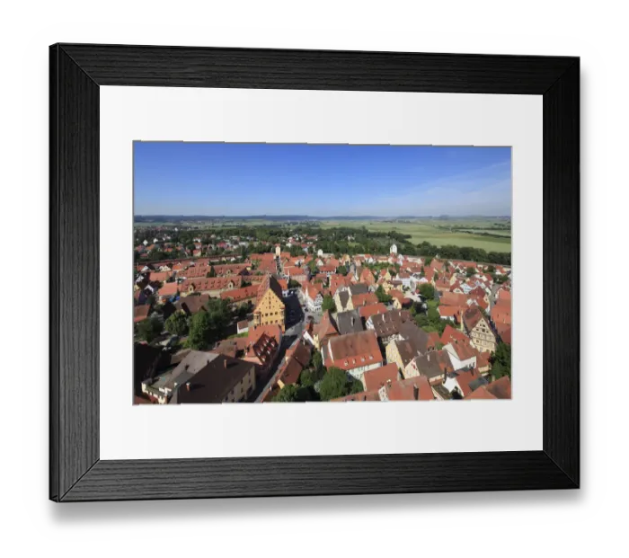 Framed Print : View from the tower of the Daniel or St. -Georgs-Kirche church to the west, Noerdlingen, Swabia, Bavaria, Germany, Europe Framed Print : View from the tower of the Daniel or St. -Georgs-Kirche church to the west, Noerdlingen, Swabia, Bavaria, Germany, Europe